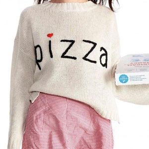 Wildfox Pullover SIMPLY PIZZA SWEATER